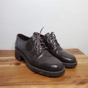 Bass heeled Oxford Leather Lace-Up